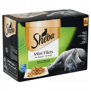 Sheba Mini Filets Selectie van de Chef in saus natvoer kat (zakjes 85 g)  12 x 85 g