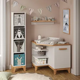 VitaliSpa Wickelkommode, Weiß, Eiche Artisan, Holzwerkstoff, Rechteckig, 85x85.2x85 cm, Babymöbel, Wickelkommoden & Zubehör, Wickelkommoden