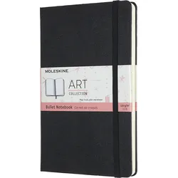 Moleskine Art Bullet Notizbuch L schwarz gepunktet harter Einband