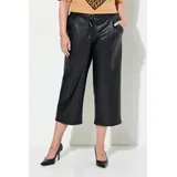 MIAMODA Culotte Hosen Lederoptik Schwarz 42