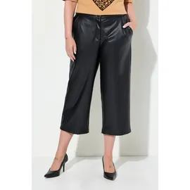 MIAMODA Culotte Hosen Lederoptik Schwarz 42