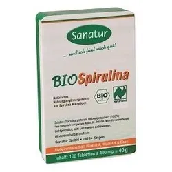 BioSpirulina Tabletten, BIO, Naturland Sanatur 100 Stück