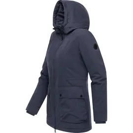 Ragwear Kurzmantel "Monadetta Warm", Damen, Gr. M (38), blau (navy), Obermaterial: 74% Baumwolle, 26% Nylon. Innenfutter: 100% Polyester.