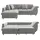 luma-home Ecksofa Schlafcouch L-Garnitur Bettkasten Ottomane links, Mikrofaser in Grau / 17002 - Grau