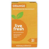 LiveFresh Orangensaft Kaltgepresst - 3 Liter Saftbox Orange l Saft