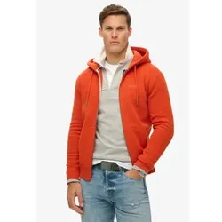 Superdry für Herren. M2013116B Hoodie mit Kapuze, Reißverschluss und Logo Essential orange (S), Lässig, Sportlich, Baumwolle