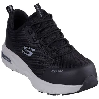 Skechers ARCH FIT SR EBINAL - Max Komfort und Sicherheit - Damen S3 SR ESD Arbeitsschuh Arch Fit Einlegesohle mit zertifizierter Unterstützung des Fußgewölbes grau|schwarz 41 EU