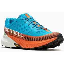 Merrell Trail-Laufschuhe Agility Peak 5 (angenehmer Tragekomfort, Rock Plate) hellblau/orange Herren