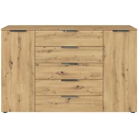 Rauch Möbel Kommode mit 5 Schubladen und Soft-Close-Funktion in zwei Breiten braun