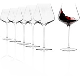 Stölzle Lausitz Symphony Burgunderkelch 6er Set/Hochwertige Rotweingläser groß bauchig/Weingläser Rotwein/Stölzle Rotweingläser/Rotweingläser Burgunder