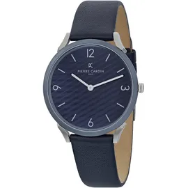 Pierre Cardin Pigalle Stripes Blau Leder 40 mm CPI-2017
