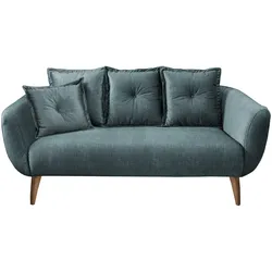 2,5-Sitzer-Sofa Baggio Blau Velours