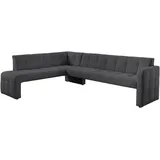 exxpo - sofa fashion Essbank EXXPO - SOFA FASHION "Barista, bequem und elegant, hohe Bodenfreiheit", grau (anthrazith), B:265cm H:83cm T:199cm, Sitzbänke, Essbank, Eckbank Barista bequem und elegant, hochwertige Detailverarbeitung