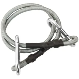 vidaXL Seile mit Karabiner 4 Stk. Gummi Schwarz/Silber