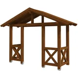 SKANHOLZ Skan Holz Vordach Stralsund 5 360 x 139 cm, lasiert in Nussbaum