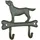 Esschert Design Garderobenhaken Hund auf Knochen Braun