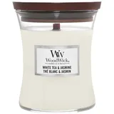 WoodWick White Tea & Jasmine Duftkerze mit Holzdocht 275 g