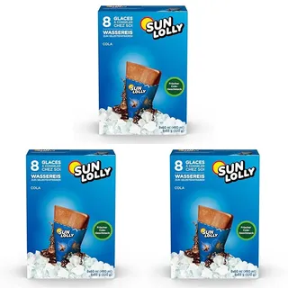 Sun Lolly Wassereis Cola (8 x 60ml) (Packung mit 3)