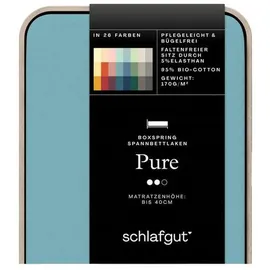 schlafgut Pure Boxspring 120 x 200 - 130 x 220 cm petrol mid