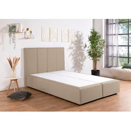 Home Affaire Boxbett HOME AFFAIRE "Fidan", beige (beige, creme), B:154cm L:210cm, Komplettbetten, Boxspringbett, wahlweise mit Bettkasten, in H2, H3 & H4 erhältilich