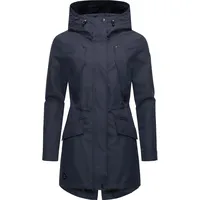 Ragwear leichter Damen Übergangsparka langer Regenmantel wasserdicht und atmungsaktiv