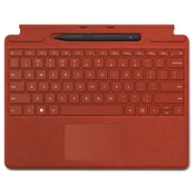 Microsoft Tastatur und Schutzhülle für Surface Pro rot