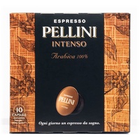 Pellini Intenso 100% Arabica, 60 Kapseln Kompatibel mit Dolce Gusto, mit Kräftigem und Intensivem Aroma von Geröstetem Brot und Kakao, Kräftige Röstung, 6 Packungen mit je 10 Kapseln.