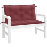 vidaXL Bankauflage 100 x 50 x 7 cm melangeweinrot 2 St.