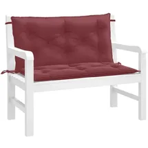 vidaXL Bankauflage 100 x 50 x 7 cm melangeweinrot 2 St.