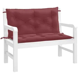 vidaXL Bankauflage 100 x 50 x 7 cm melangeweinrot 2 St.