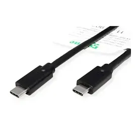 ROLINE GREEN USB 3.2 Gen 2x2 Kabel, C-C, ST/ST, 20Gbit/s, 100W, schwarz, 0,5 m