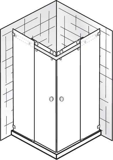 HSK Atelier Plan Pur AP.32 Eckeinstieg mit Gleittüren AP.32