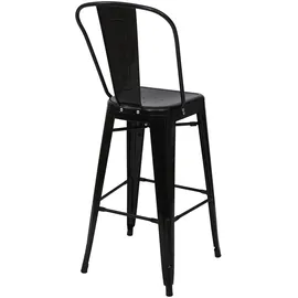 Mendler Barhocker HWC-A73 Abmessungen Metall Industriedesign schwarz