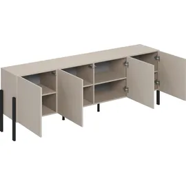 INOSIGN »Jukon,Breite 200 cm, moderne grifflose Kommode,4 Türen« Sideboard, Anrichte viel Stauraum, push-to-open-Funktion