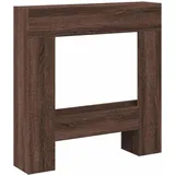 vidaXL Kaminumrandung, Dekorative Kaminkonsole, Kaminsims Dekokamin für Wohnzimmer, Kaminattrappe Kaminverkleidung, Braun Eichen-Optik Holzwerkstoff