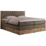 MKS Boxspringbett 160 x 200 cm H4 Braun