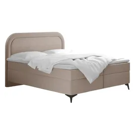 Kaiser Boxspringbett mit bettkasten und Topper Valentino, mehrere Größen Paros/poso 140x200 cm Beige