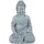 Relaxdays Buddha Figur sitzend 30 cm, Grau