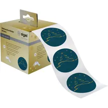 Sigel Weihnachtsbaum Sticker petrol 200 Stück 4,7 x 4,7 cm