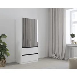 Rauch »Kleiderschrank Schrank Garderobe Wäscheschrank COSTA in 3 Breiten«, mit Spiegel, grifflose Front und Push-to-Open Funktion MADE IN GERMANY