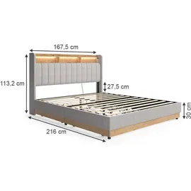 VitaliSpa Nura 160 x 200 cm Grau