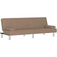 vidaXL Schlafcouch Kunstleder 2-Sitzer Cappuccino