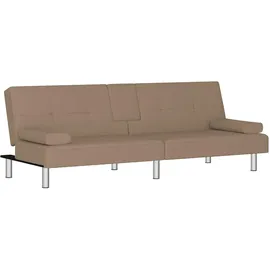 vidaXL Schlafcouch Kunstleder 2-Sitzer Cappuccino