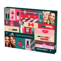 Manhattan Adventskalender 2024 Beauty und Make-up für Frauen, Kosmetik Adventskalender, 24 Geschenke, Wert 150€, Pflege Weihnachtskalender, 24 Türchen mit Beauty-Überraschungen