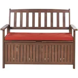 Beliani Gartenbank 120 x 91 x 60 cm Dunkelbraun