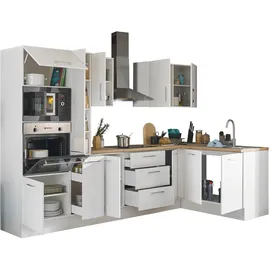 BASIC by Balculina Winkelküche Turin L-Form 300 cm weiß