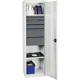 Stumpf & Kossendey, Werkstattschrank, Stumpf Werkzeugschrank 2 Fachböden gesamt 5 Schubladen (50 cm, 180 cm)