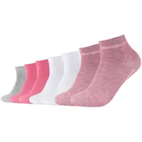 CAMANO Soft Bio-Baumwoll Quarter Socken 0013 - pink melange