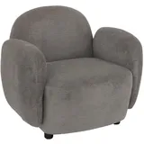 Mendler Sessel HWC-P33 Chenille 86 x 77 x 0 cm Hellgrau