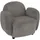 Mendler Sessel HWC-P33 Chenille 86 x 77 x 0 cm Hellgrau